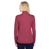 Team 365 Women's Sport Maroon Heather Zone Sonic Heather Performance Quarter-Zip