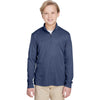 Team 365 Youth Sport Dark Navy Heather Zone Sonic Heather Performance Quarter-Zip