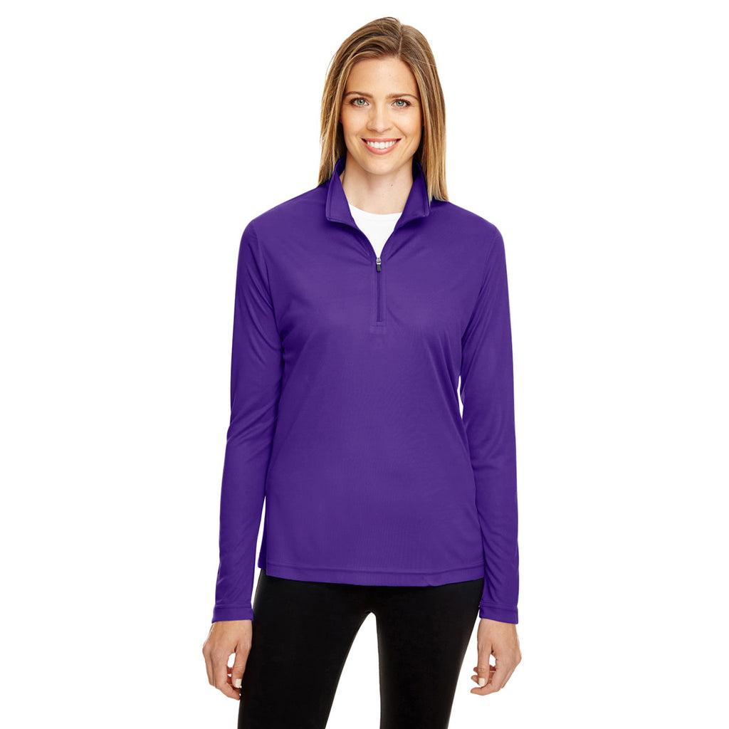 Team 365 Women's Sport Purple Zone Performance Quarter-Zip