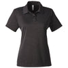 Team 365 Women's Black Heather Zone Sonic Heather Performance Polo