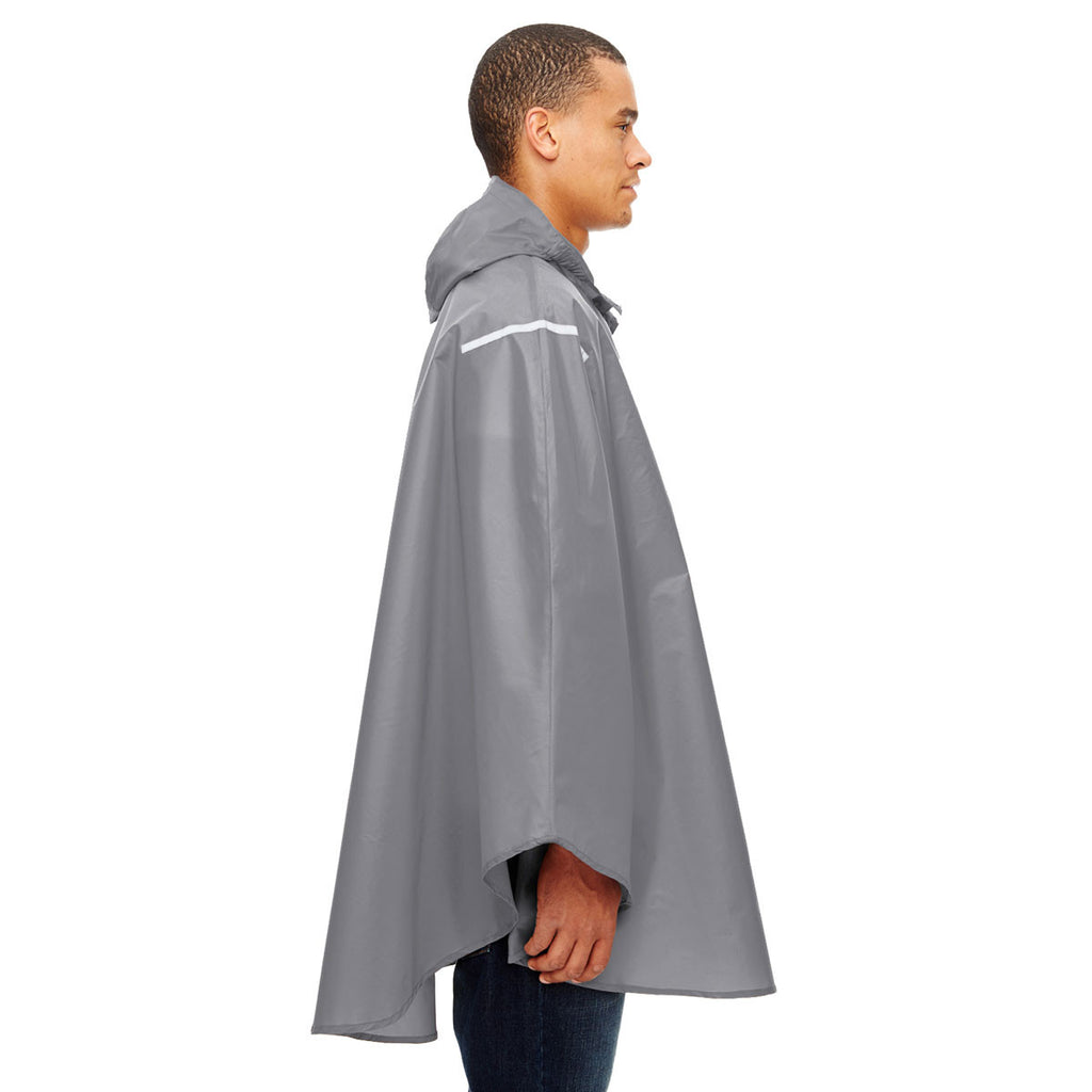 Team 365 Men's Sport Graphite Stadium Packable Poncho