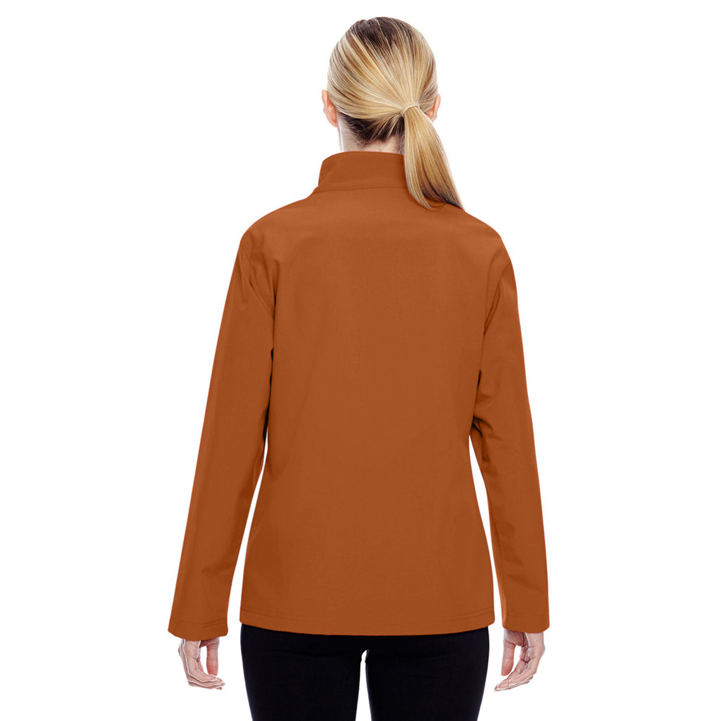 Team 365 Women's Sport Burnt orange Leader Soft Shell Jacket