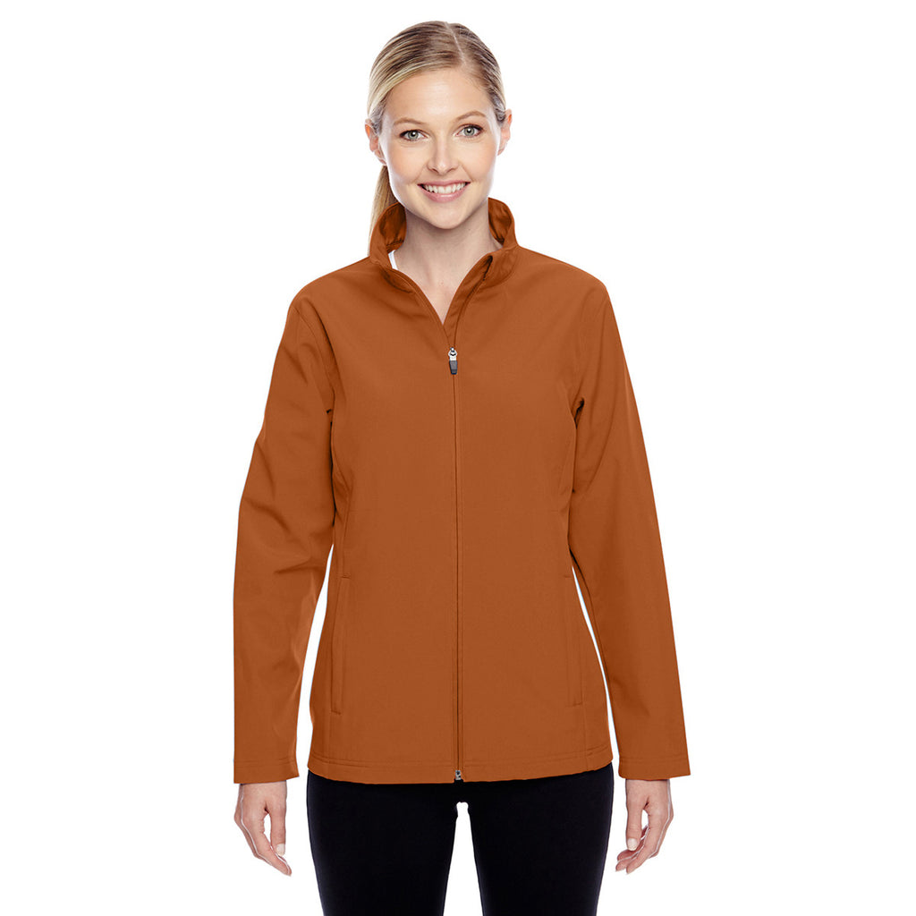 Team 365 Women's Sport Burnt orange Leader Soft Shell Jacket