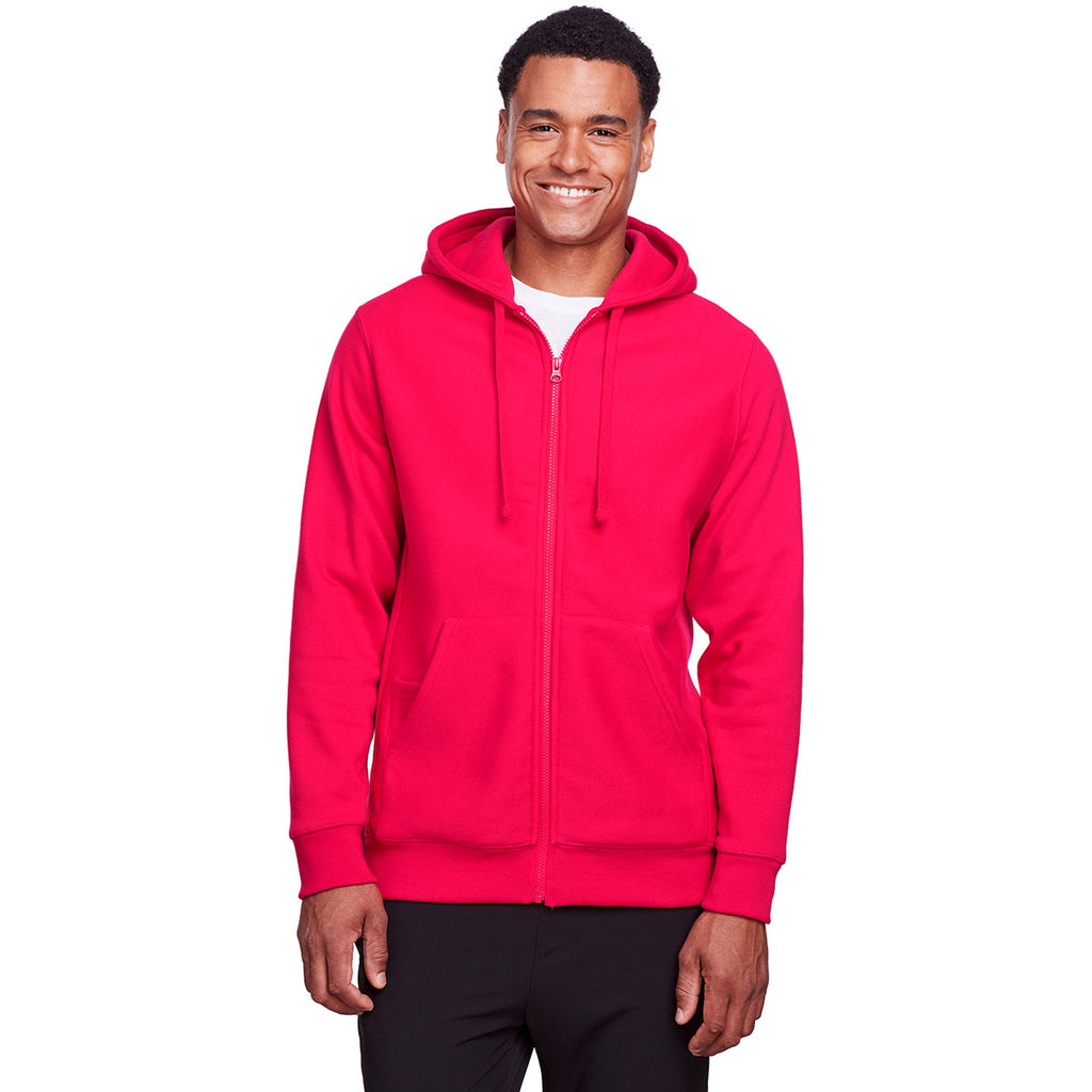 Team 365 Men's Sport Red Zone HydroSport Heavyweight Full-Zip Hooded Sweatshirt