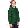 Team 365 Youth Sport Dark Green Zone HydroSport Heavyweight Pullover Hooded Sweatshirt