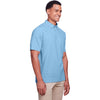 UltraClub Men's Columbia Blue Lakeshore Stretch Cotton Performance Polo