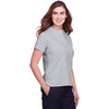 UltraClub Women's Heather Grey Lakeshore Stretch Cotton Performance Polo