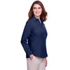 UltraClub Women's Navy Bradley Performance Woven Shirt