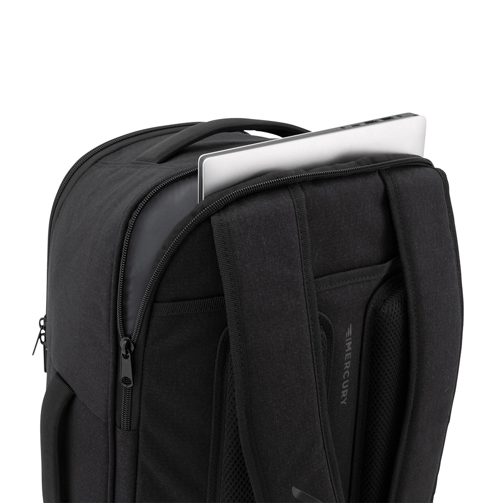Mercury Luggage Black Large Comfort Laptop Backpack