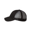 Valucap Black Twill Trucker Cap