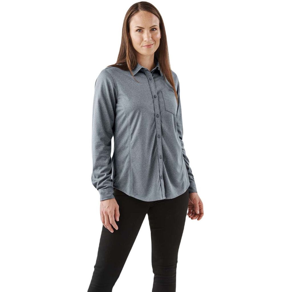 Stormtech Women's Dolphin Heather Montauk Long Sleeve Shirt