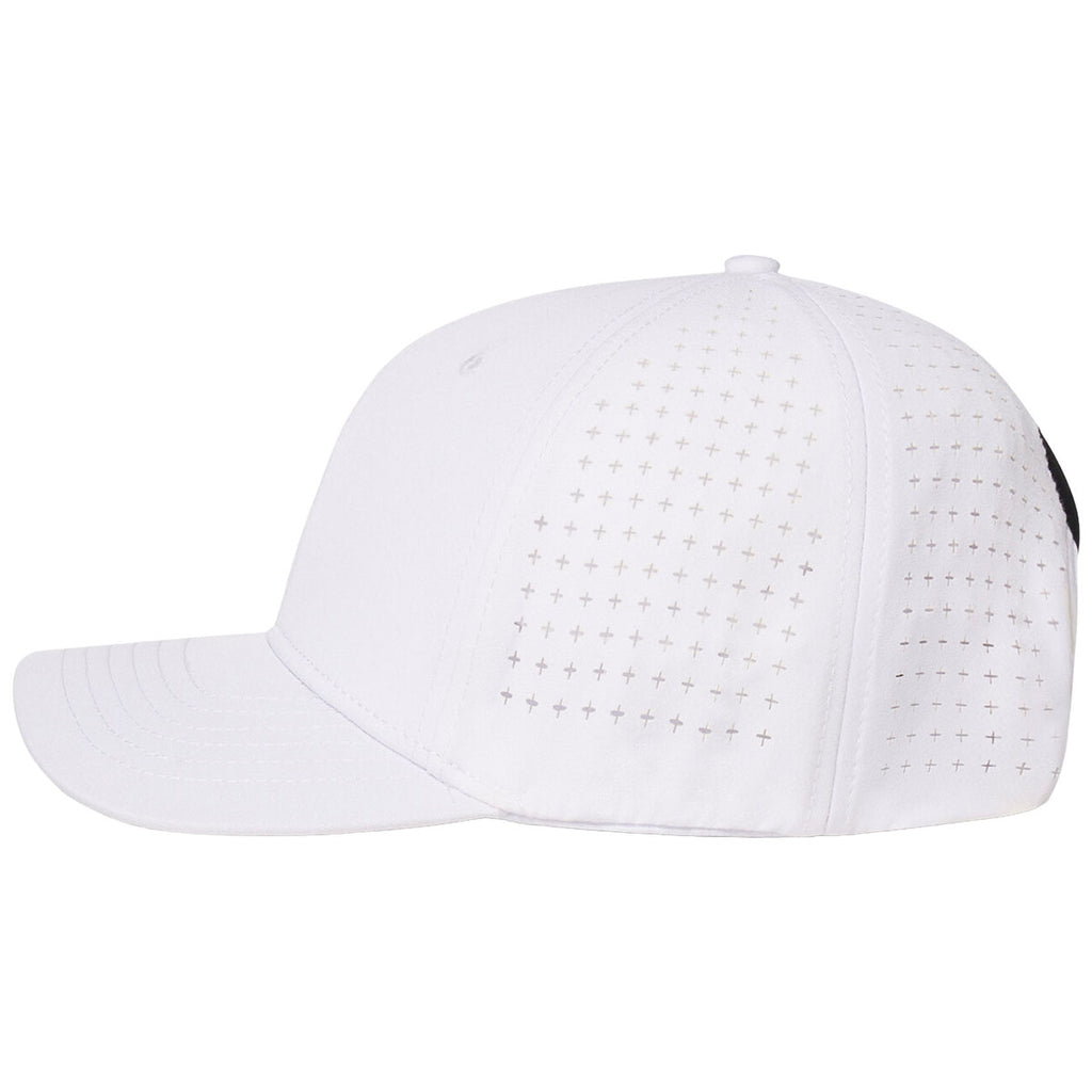 UNRL White Mid-Pro Vented Snapback