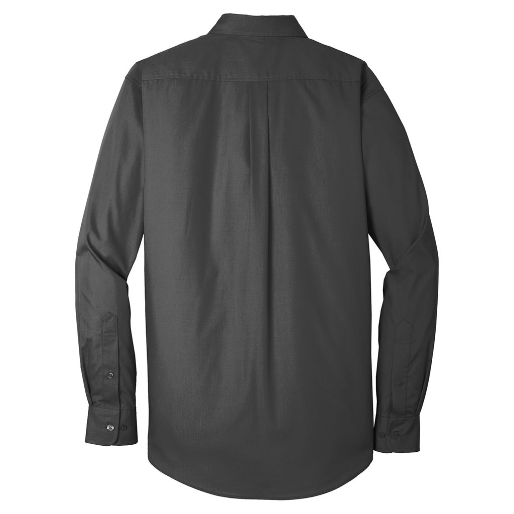 Port Authority Men's Graphite Long Sleeve Carefree Poplin Shirt