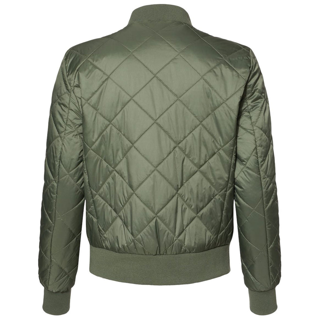 Weatherproof Women's Olive Grey Heat Last Quilted Packable Bomber