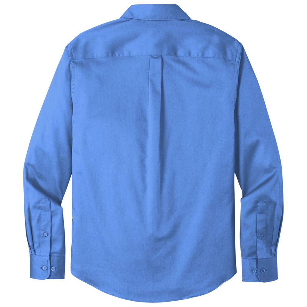 Port Authority Men's Ultramarine Blue Long Sleeve SuperPro React Twill Shirt