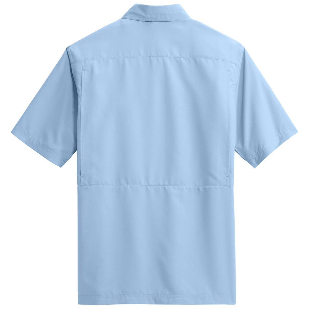 Port Authority Men's Light Blue Short Sleeve UV Daybreak Shirt