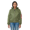 Alpha Industries Women's Sage/Rust Lining MA-1 Natus Flight Jacket