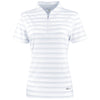 Greg Norman Women's White LAB Stripe Polo