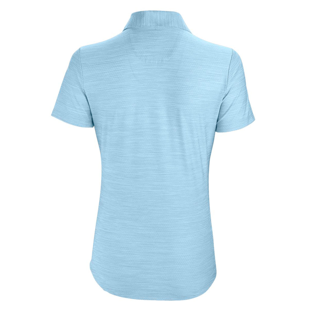 Greg Norman Women's Blue Mist Heather Play Dry Solid Polo