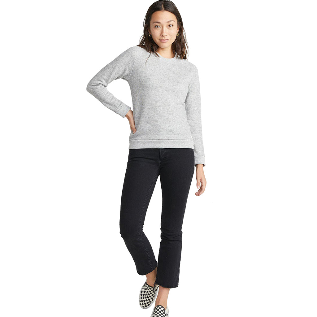 Marine Layer Women's Heather Grey Sherpa Crew Pullover