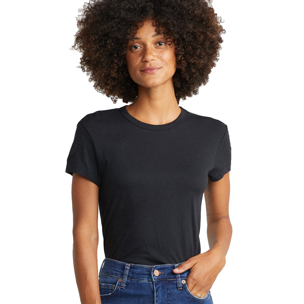 Marine Layer Women's Black Signature Crew