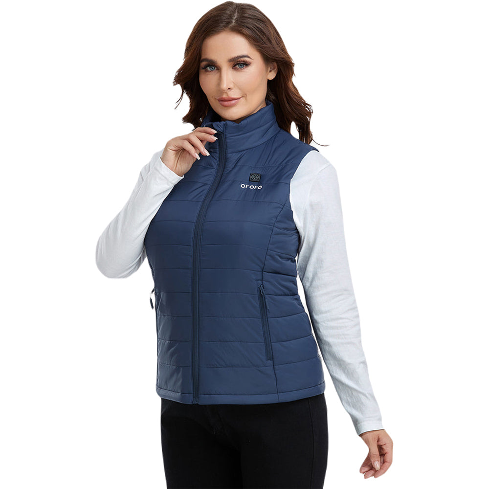 Ororo Women's Navy Blue Classic Heated Vest