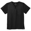 WonderWink Unisex Black WorkFlex Chest Pocket V-Neck Top