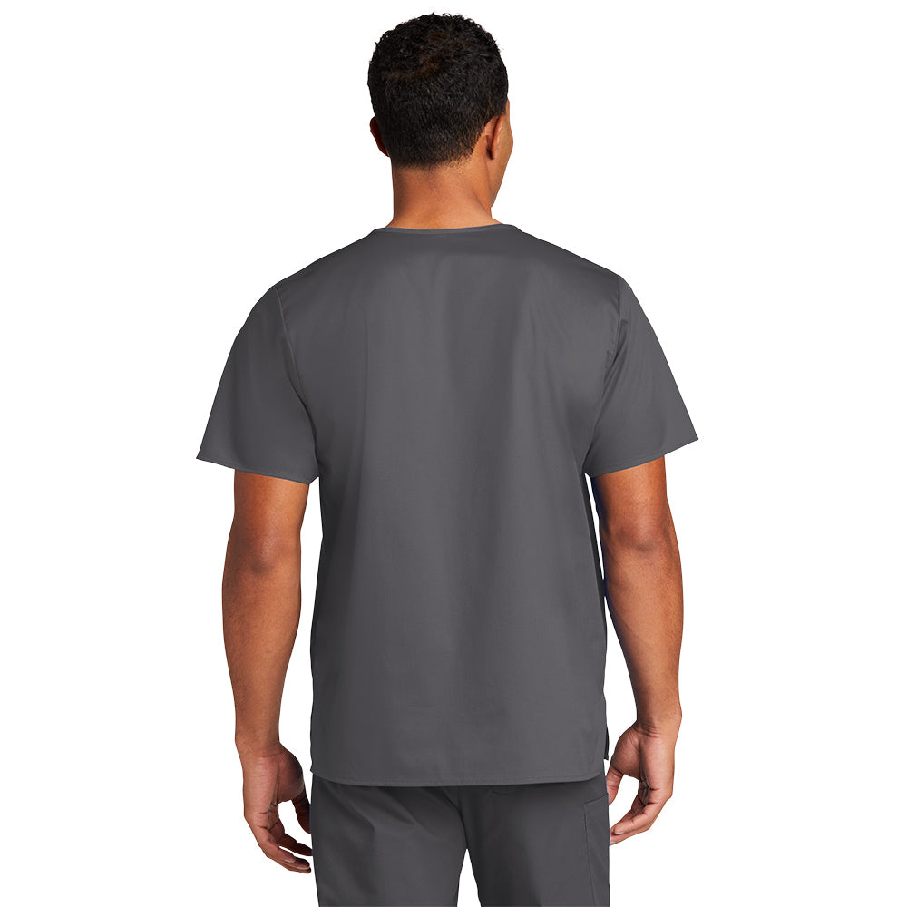 WonderWink Unisex Pewter WorkFlex Chest Pocket V-Neck Top