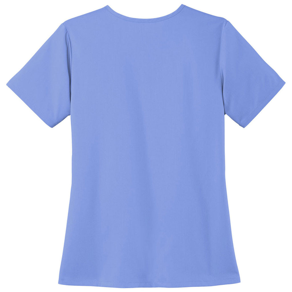 WonderWink Women's Ceil Blue Premiere Flex V-Neck Top