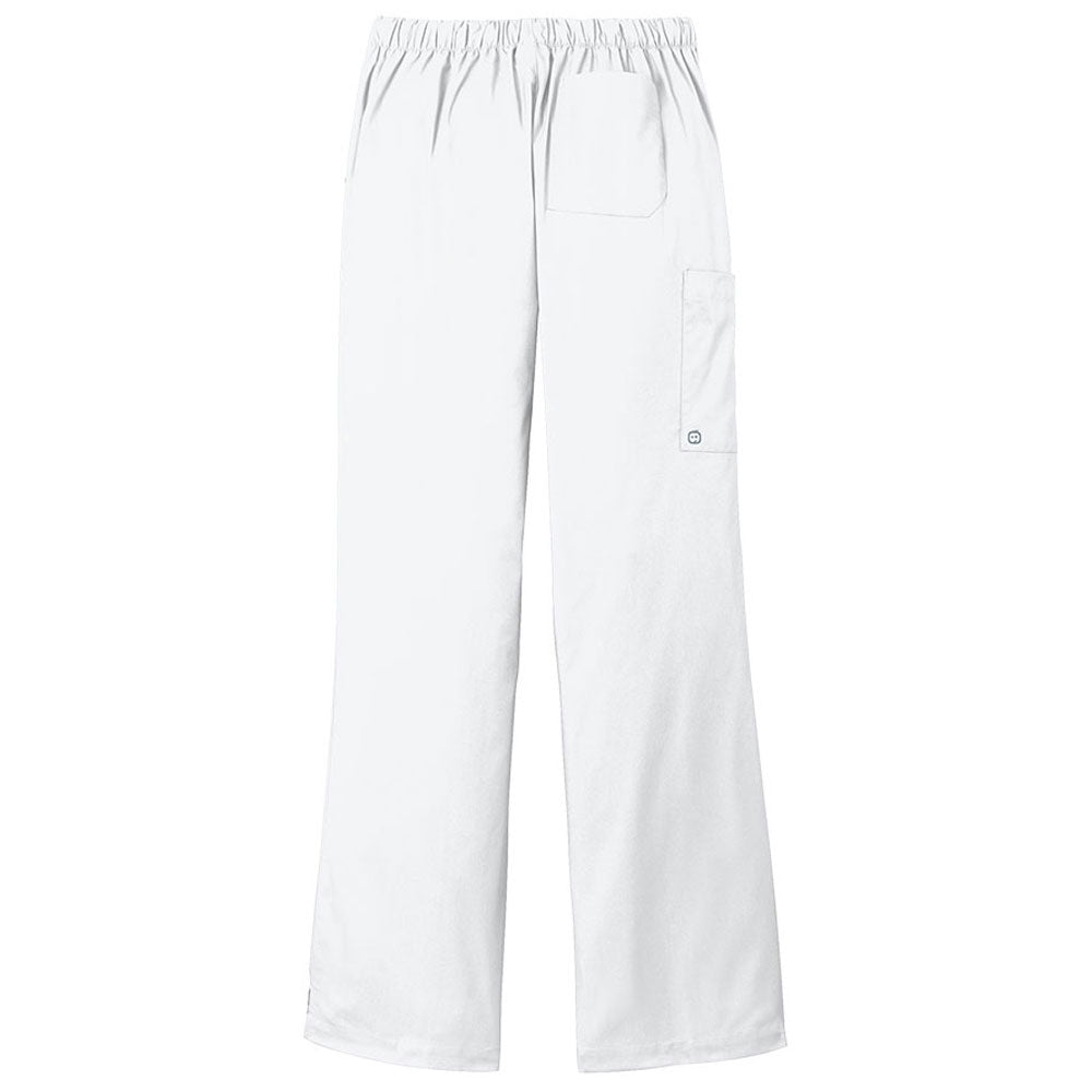 WonderWink Women's White WorkFlex Flare Leg Cargo Pant