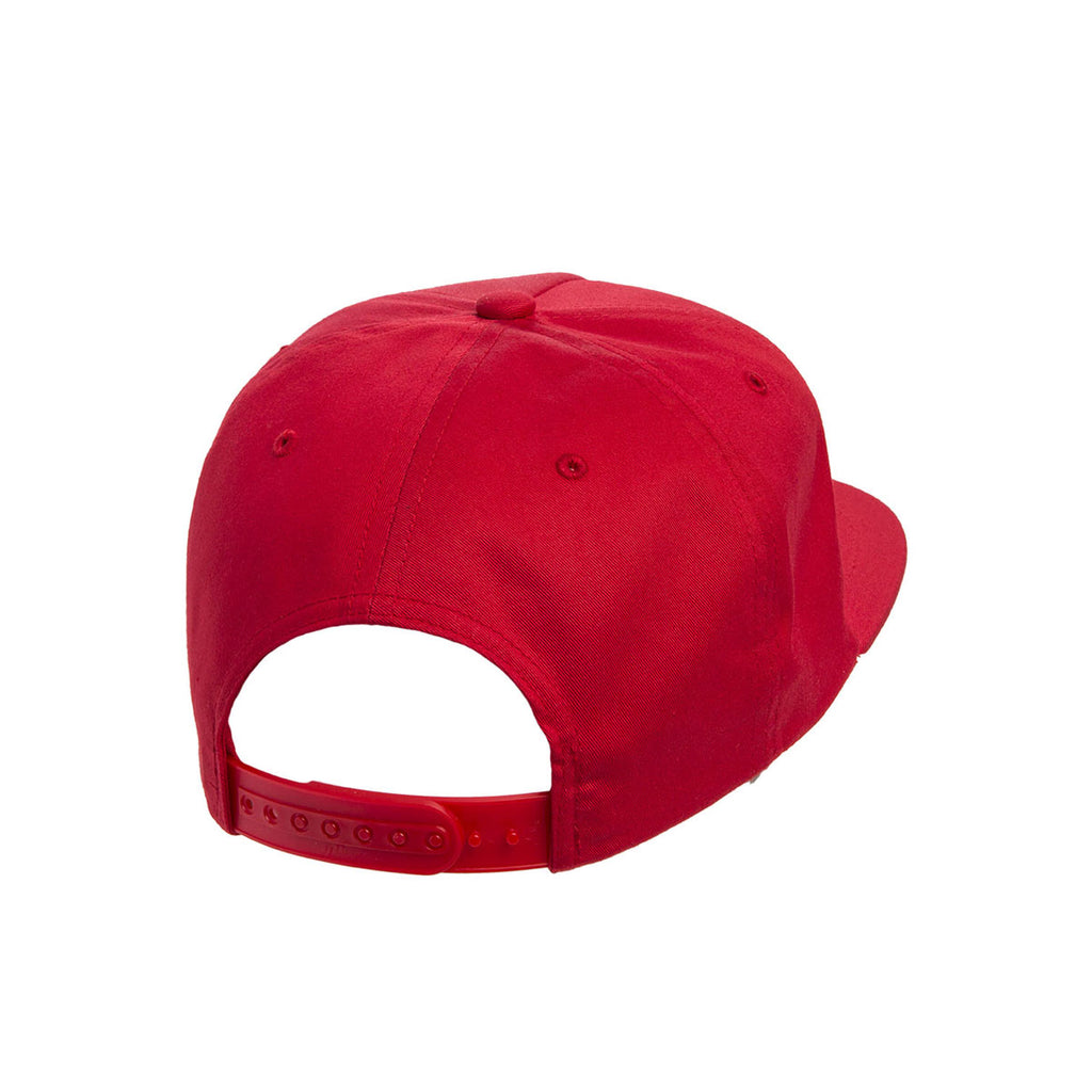 Yupoong Red Unstructured 5-Panel Snapback Cap