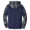 Sport-Tek Youth True Navy/Navy Sport-Wick Mineral Freeze Fleece Colorblock Hooded Pullover