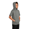 Sport-Tek Youth Dark Smoke Grey Sport-Wick Fleece Short Sleeve Pullover Hoodie