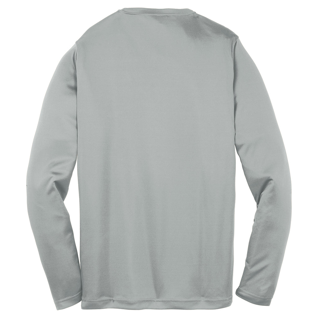 Sport-Tek Youth Silver Long Sleeve PosiCharge Competitor Tee