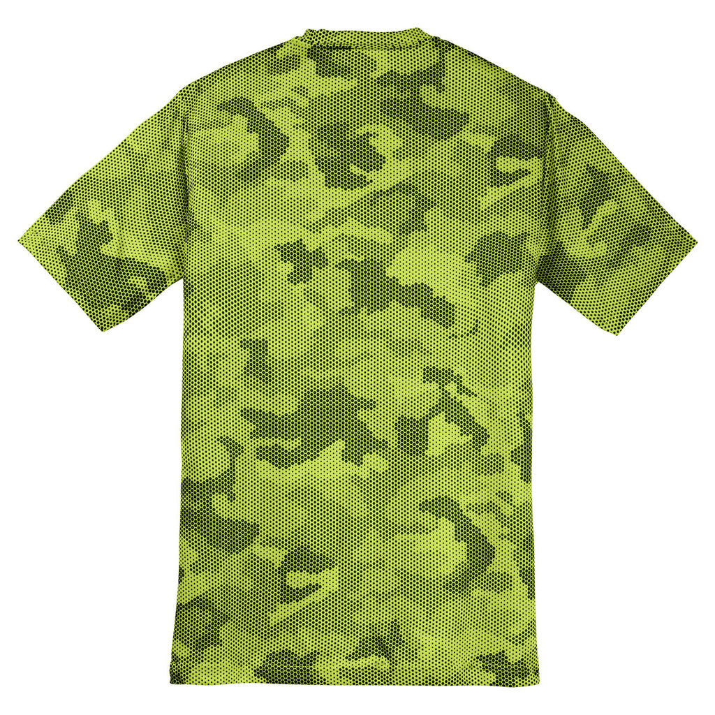 Sport-Tek Youth Lime Shock CamoHex Tee