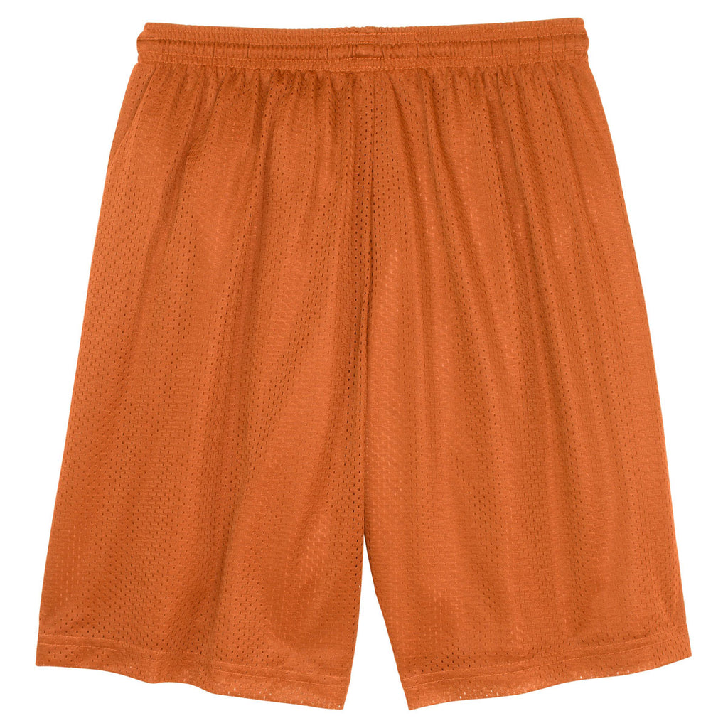 Sport-Tek Youth Deep Orange PosiCharge Classic Mesh Short