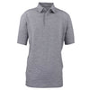 Zusa Men's White/Steel Heather Stripe Polo