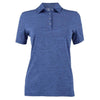 MerchPerks Zusa Women's Vivid Blue/Navy Heather Stripe Polo