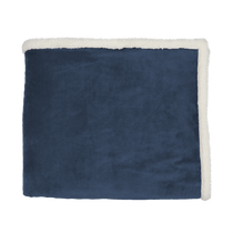 48-Hour Zusa Navy/Ivory Oversized Sherpa ZZZs Blanket