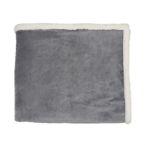 Zusa Charcoal/Ivory Oversized Sherpa ZZZs Blanket