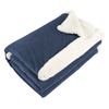 48-Hour Zusa Navy/Ivory Oversized Sherpa ZZZs Blanket