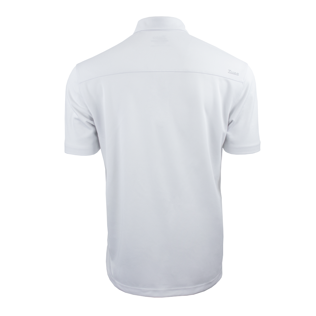 Zusa Men's White Everyday Pique Polo