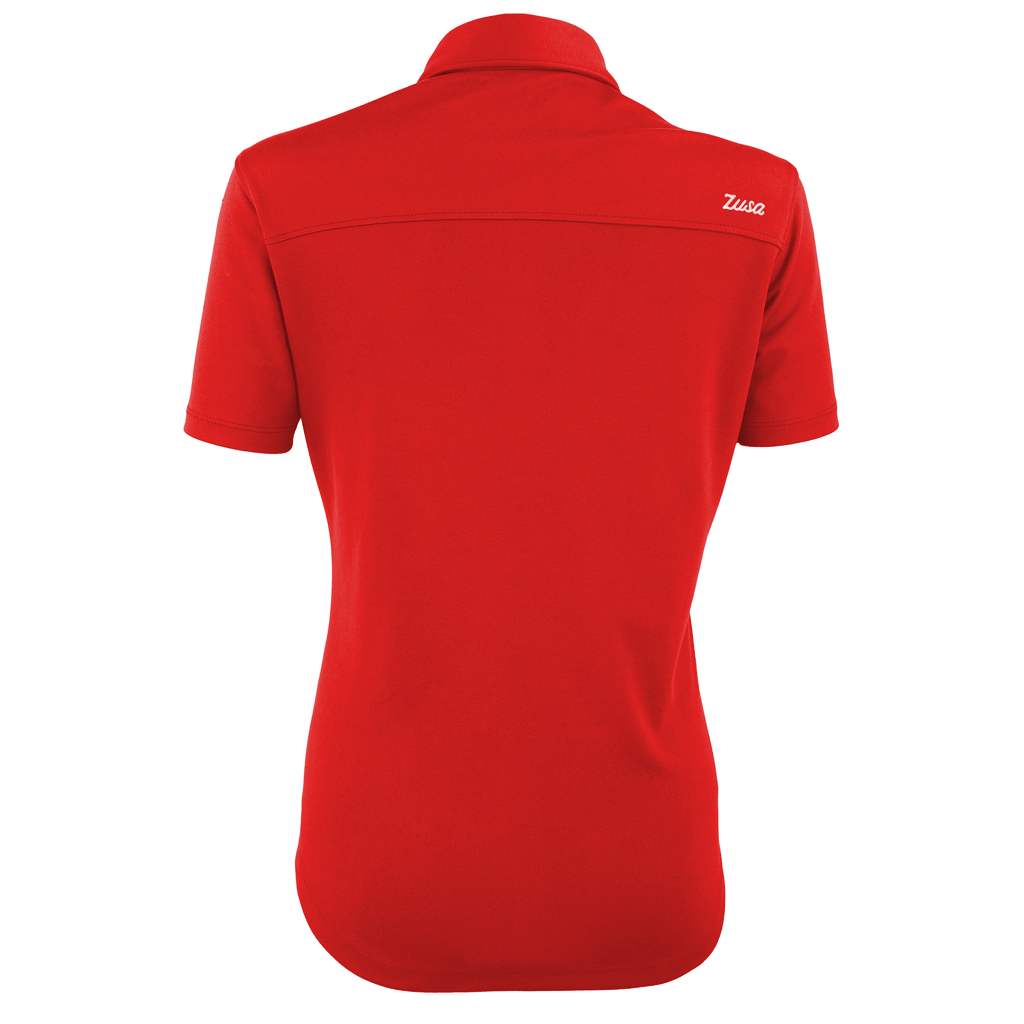 Zusa Women's Red Everyday Pique Polo