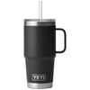 YETI Black Rambler 25 oz Mug W/Straw Lid