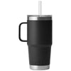 YETI Black Rambler 25 oz Mug W/Straw Lid